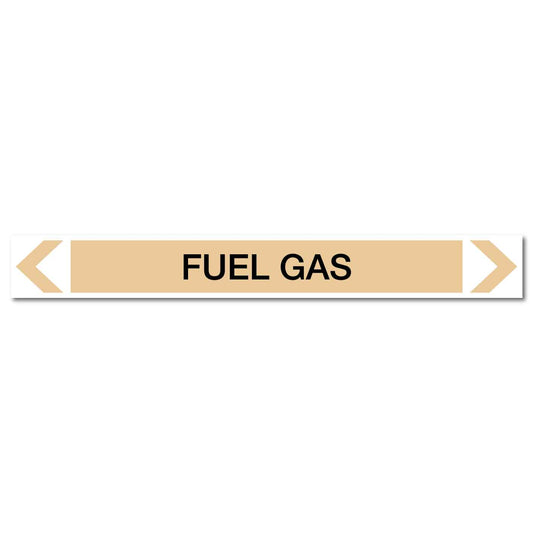 Gases - Fuel Gas - Pipe Marker Sticker - New Signs