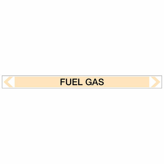 Gases - Fuel Gas - Pipe Marker Sticker - New Signs