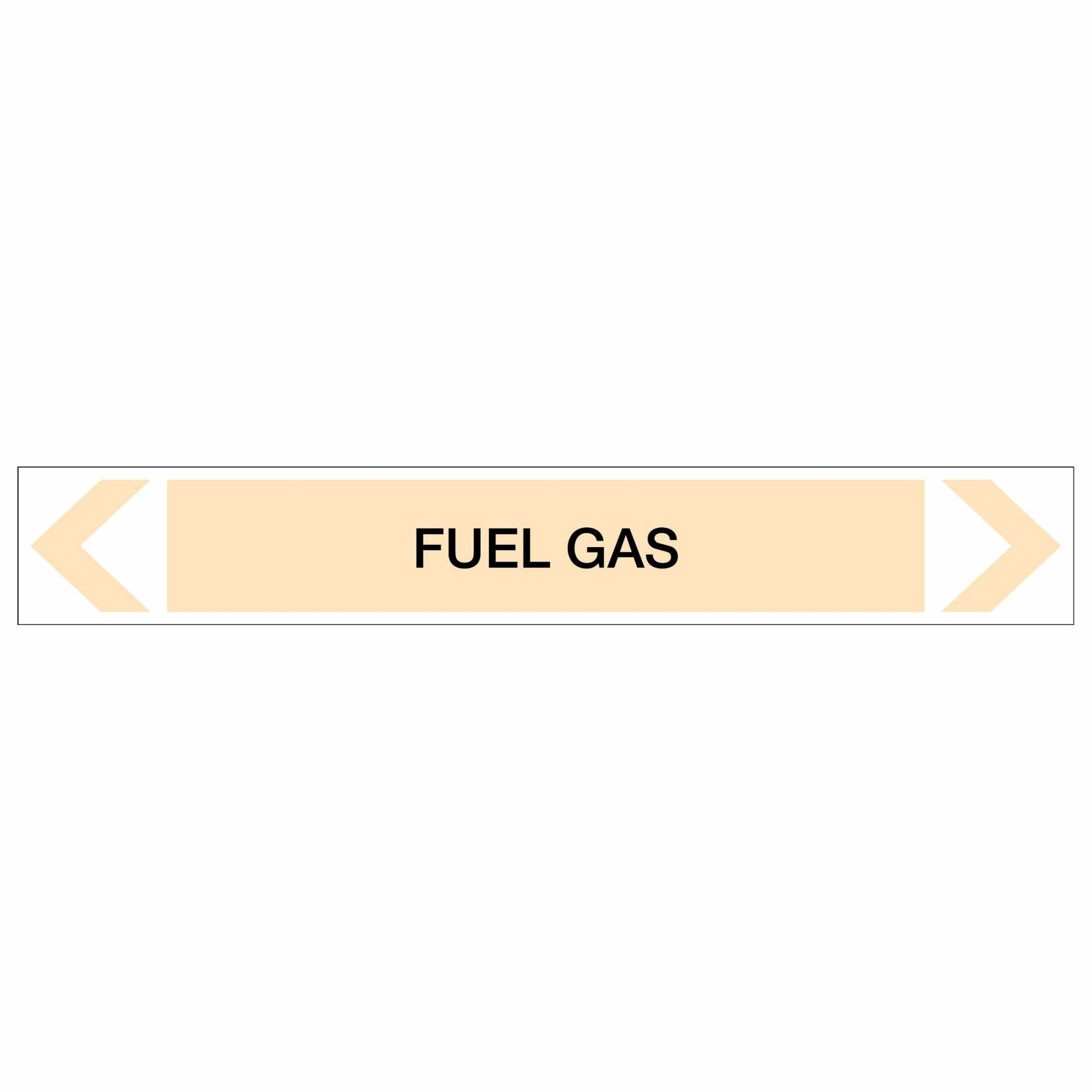 Gases - Fuel Gas - Pipe Marker Sticker - New Signs
