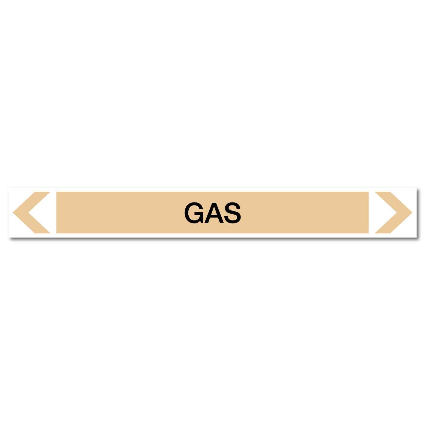Gases - Gas - Pipe Marker Sticker - New Signs