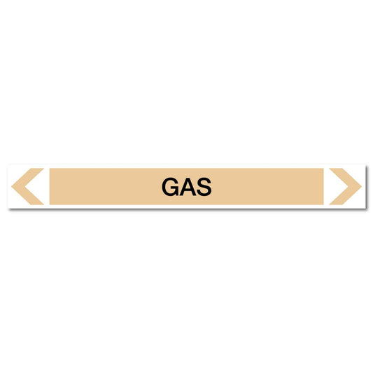 Gases - Gas - Pipe Marker Sticker - New Signs