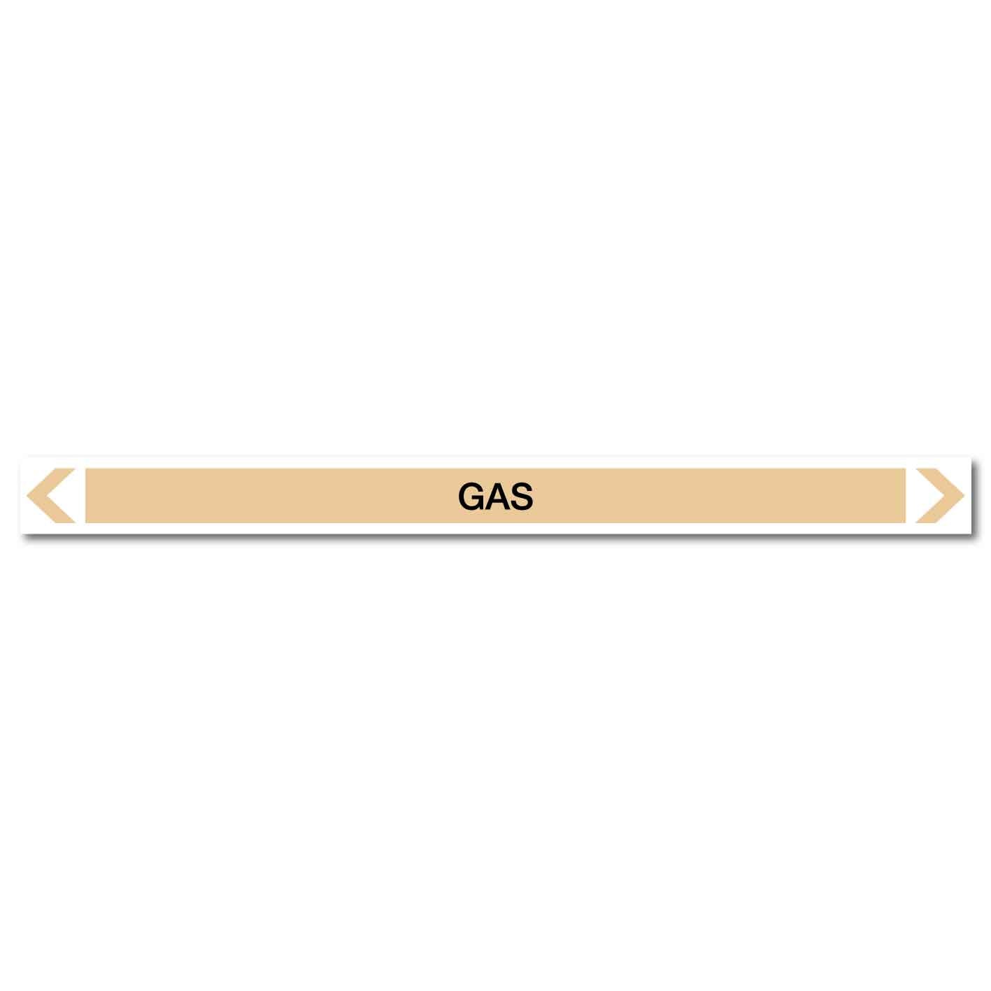 Gases - Gas - Pipe Marker Sticker - New Signs