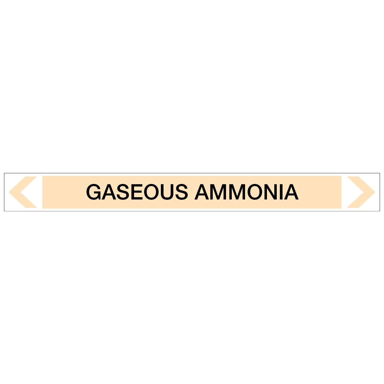 Gases - Gaseous Ammonia - Pipe Marker Sticker - New Signs