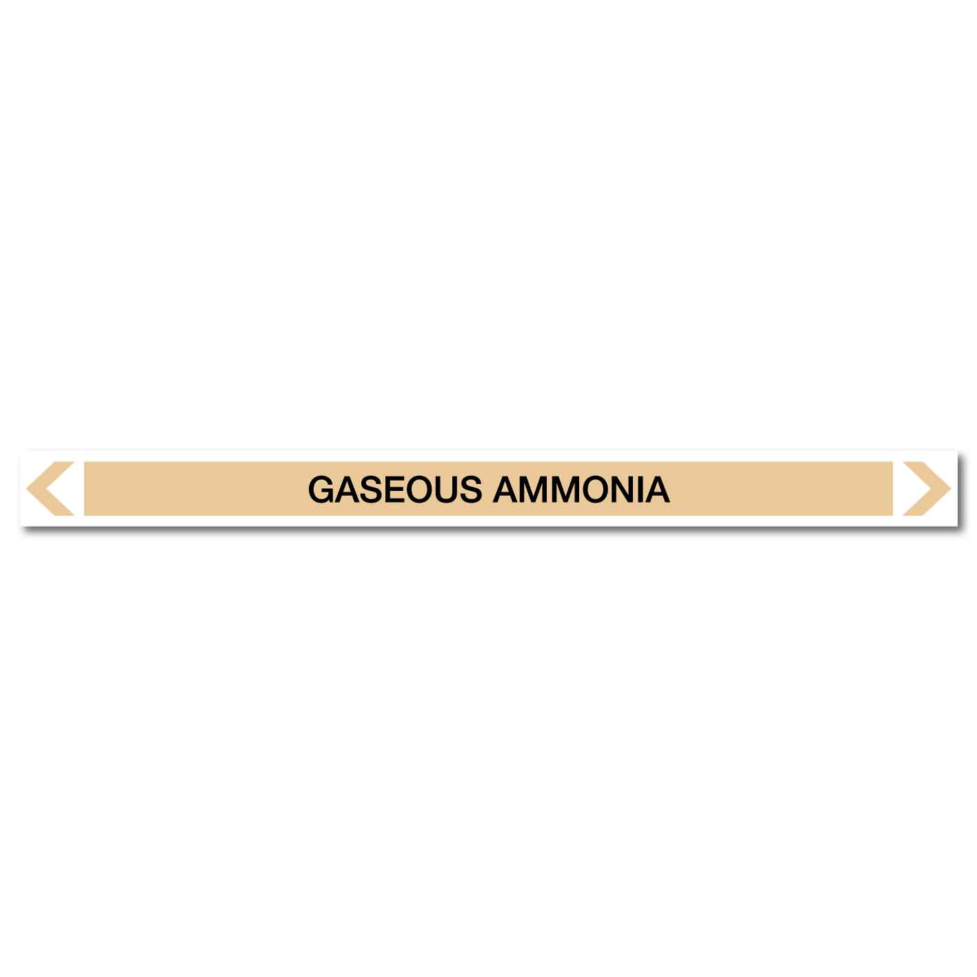 Gases - Gaseous Ammonia - Pipe Marker Sticker - New Signs