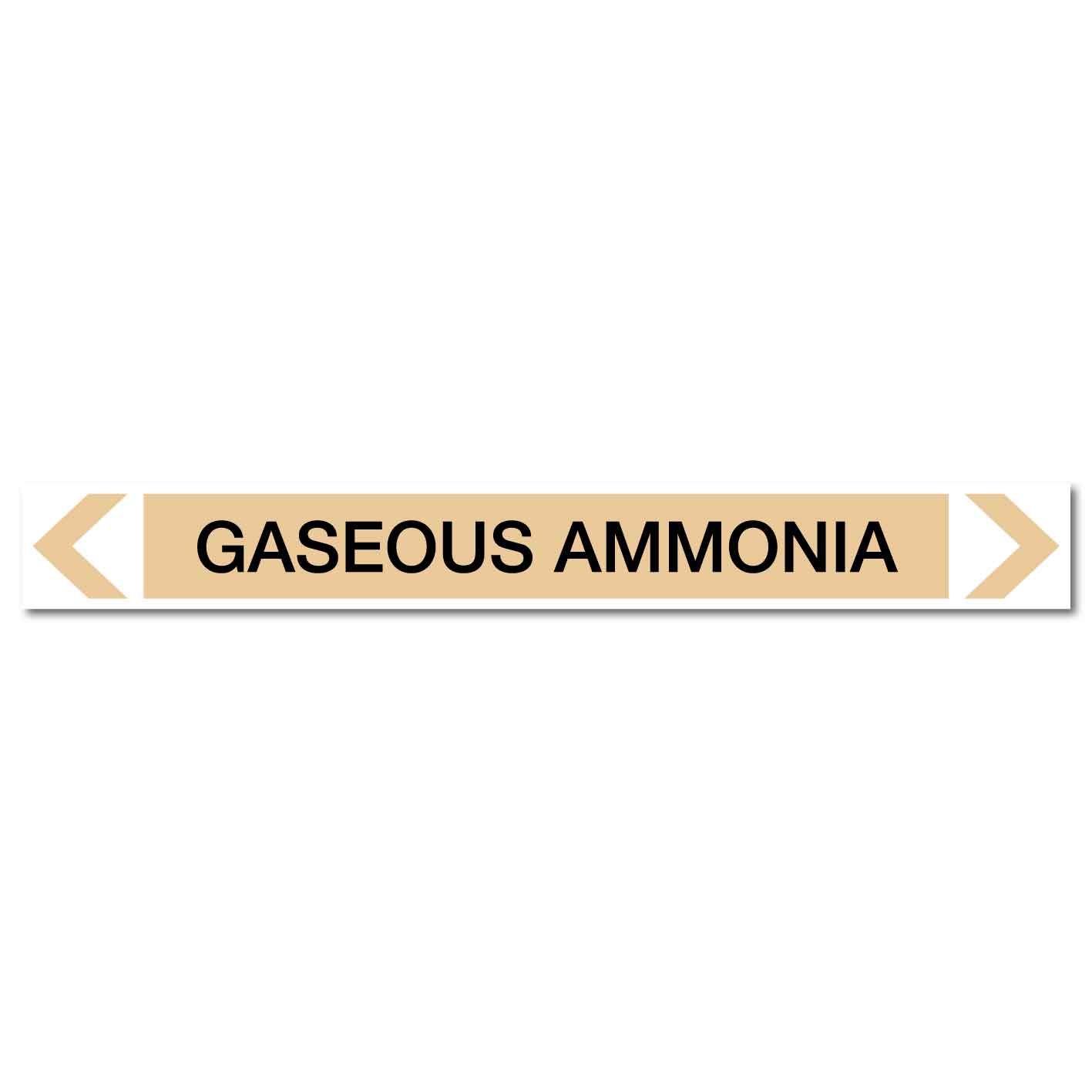 Gases - Gaseous Ammonia - Pipe Marker Sticker - New Signs