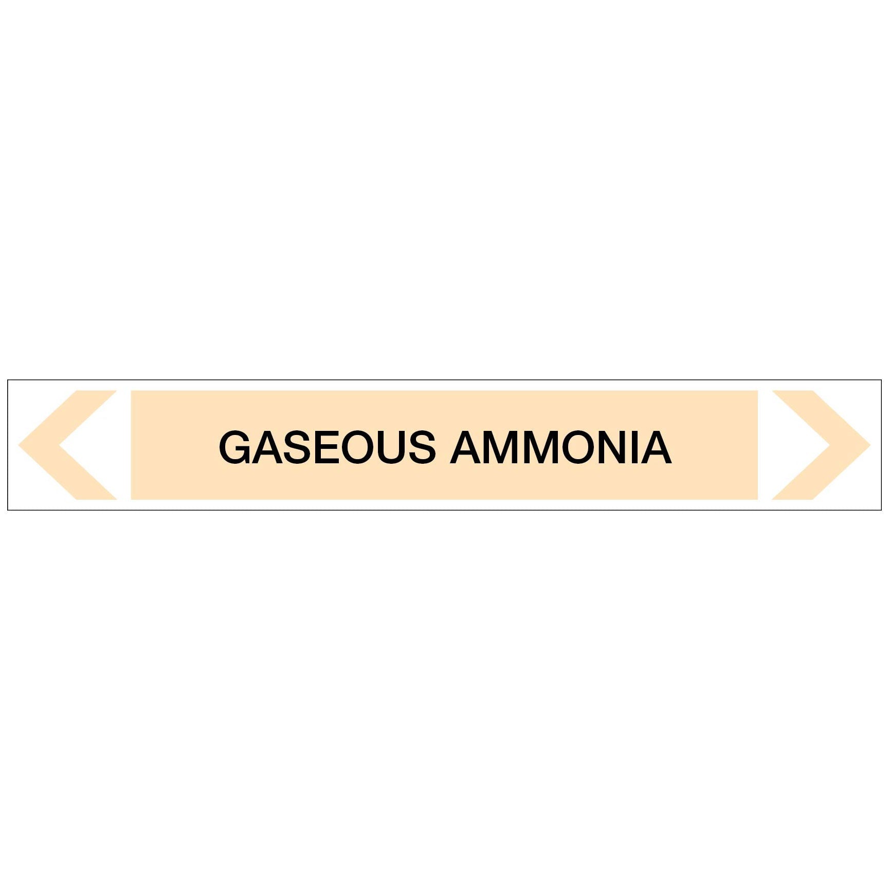 Gases - Gaseous Ammonia - Pipe Marker Sticker - New Signs