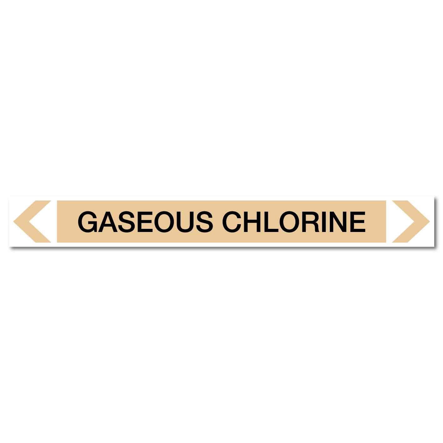 Gases - Gaseous Chlorine - Pipe Marker Sticker - New Signs