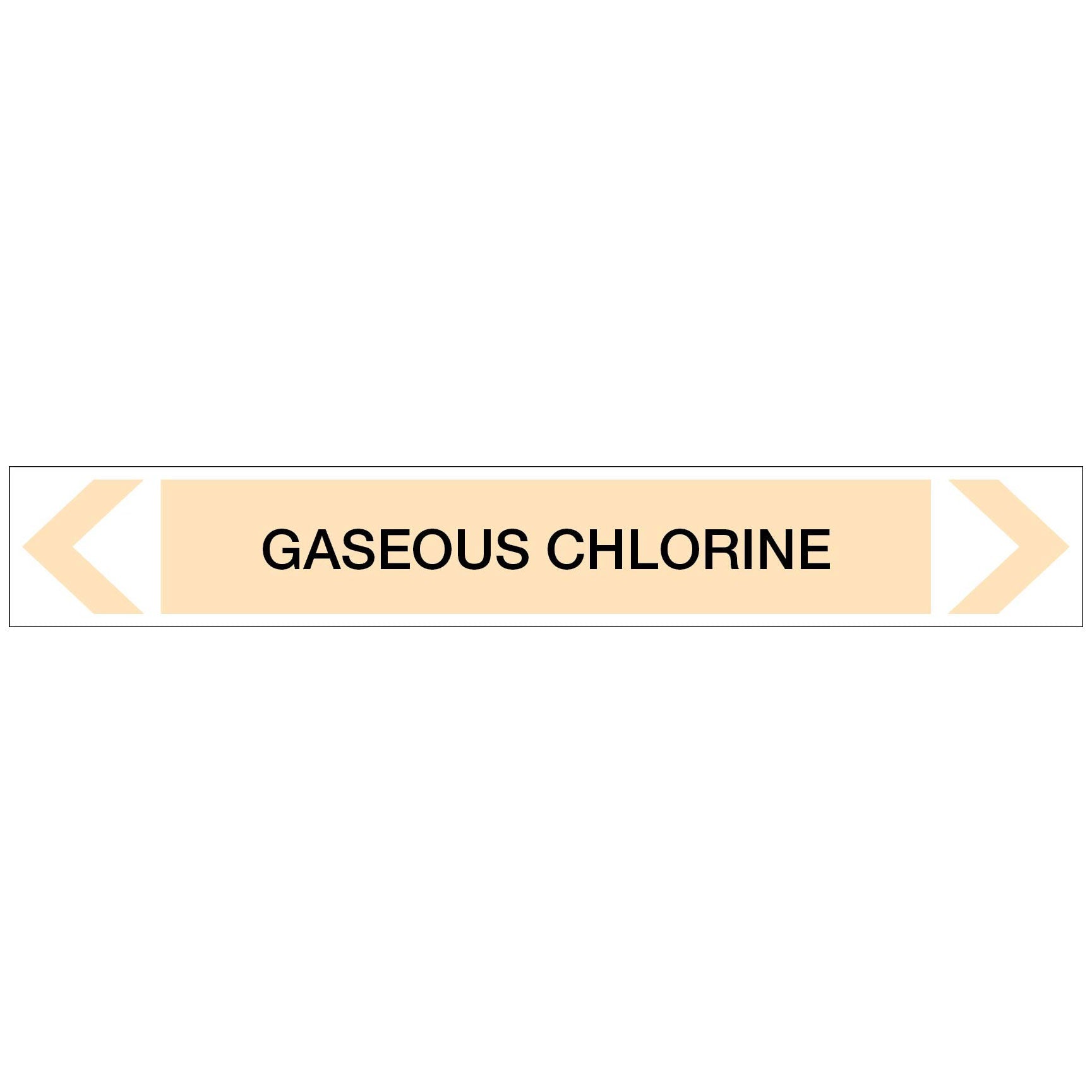 Gases - Gaseous Chlorine - Pipe Marker Sticker - New Signs