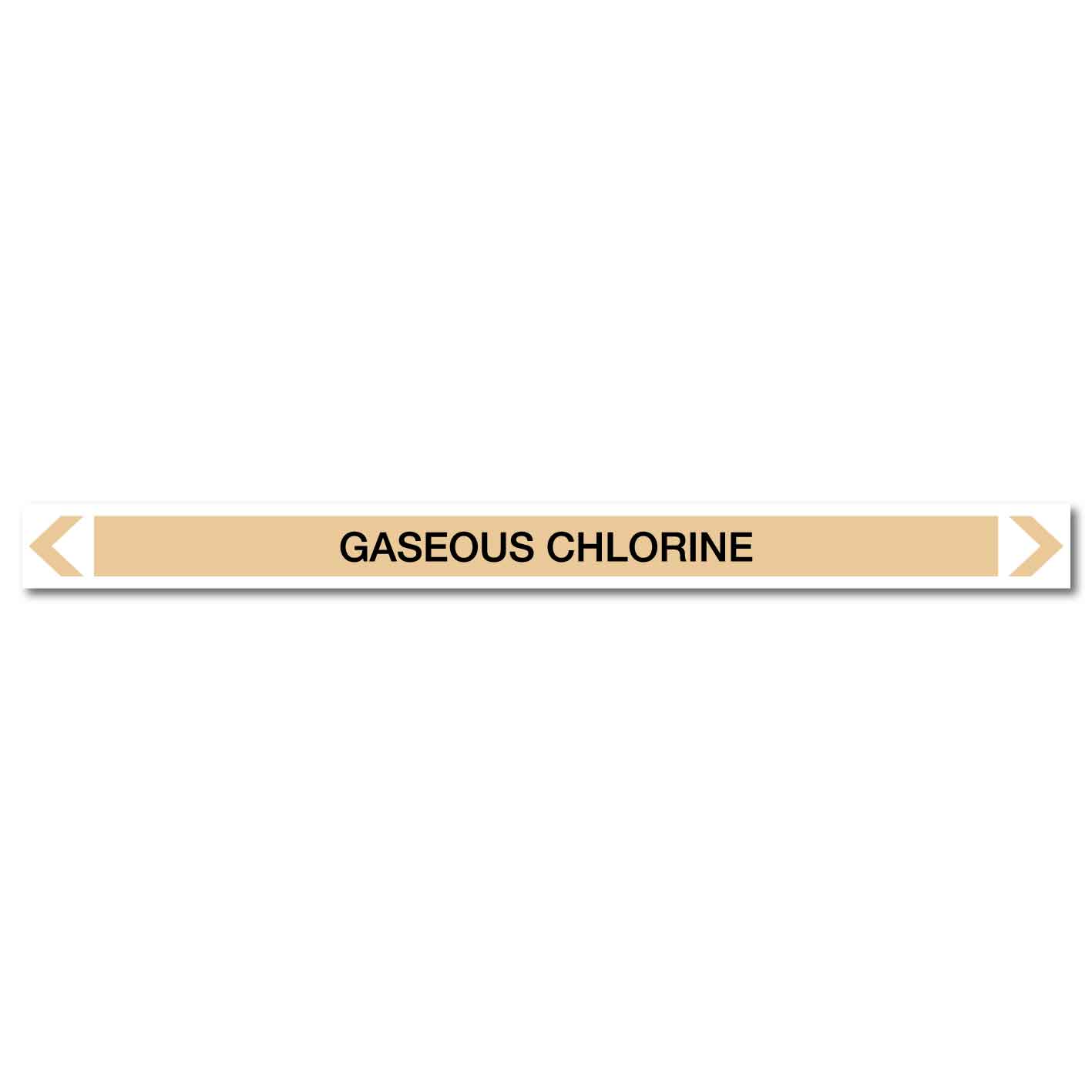 Gases - Gaseous Chlorine - Pipe Marker Sticker - New Signs