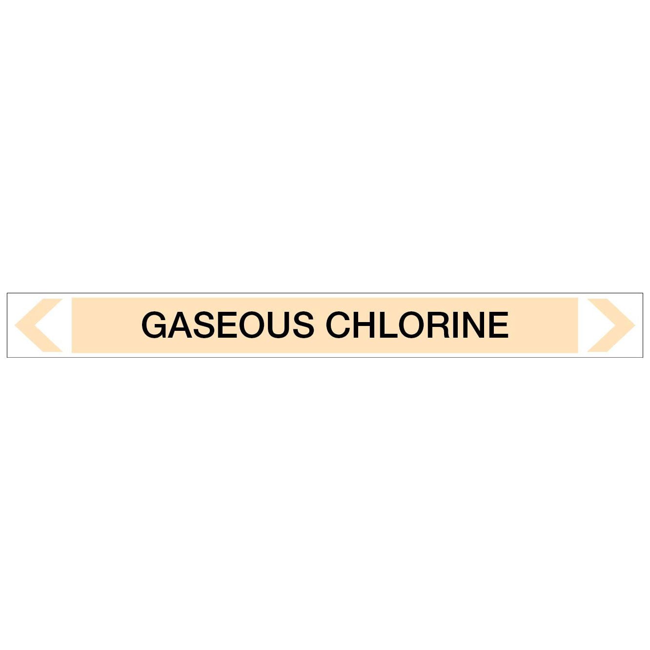 Gases - Gaseous Chlorine - Pipe Marker Sticker - New Signs