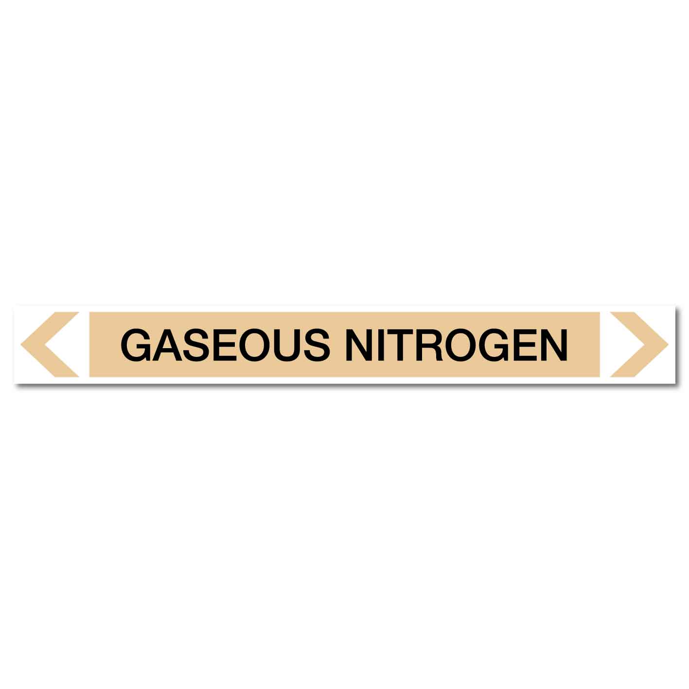 Gases - Gaseous Nitrogen - Pipe Marker Sticker - New Signs