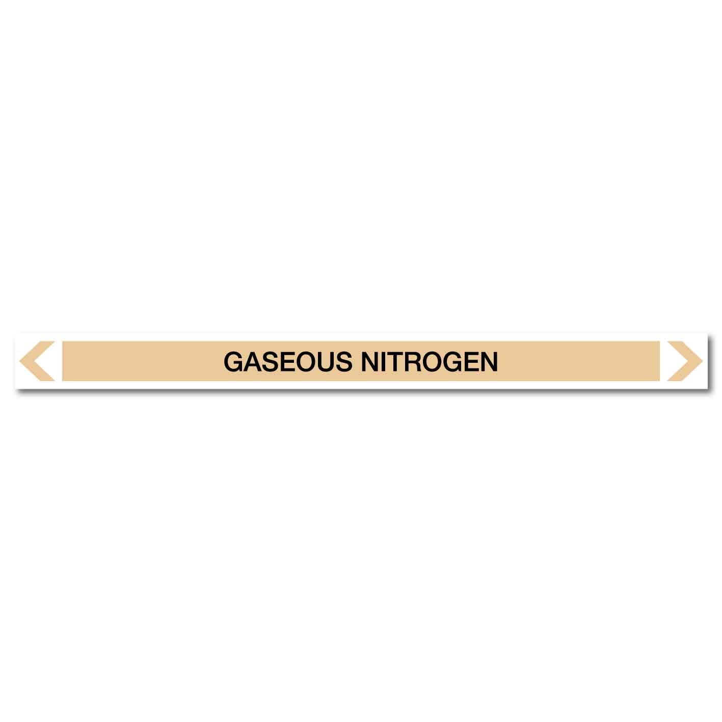 Gases - Gaseous Nitrogen - Pipe Marker Sticker - New Signs