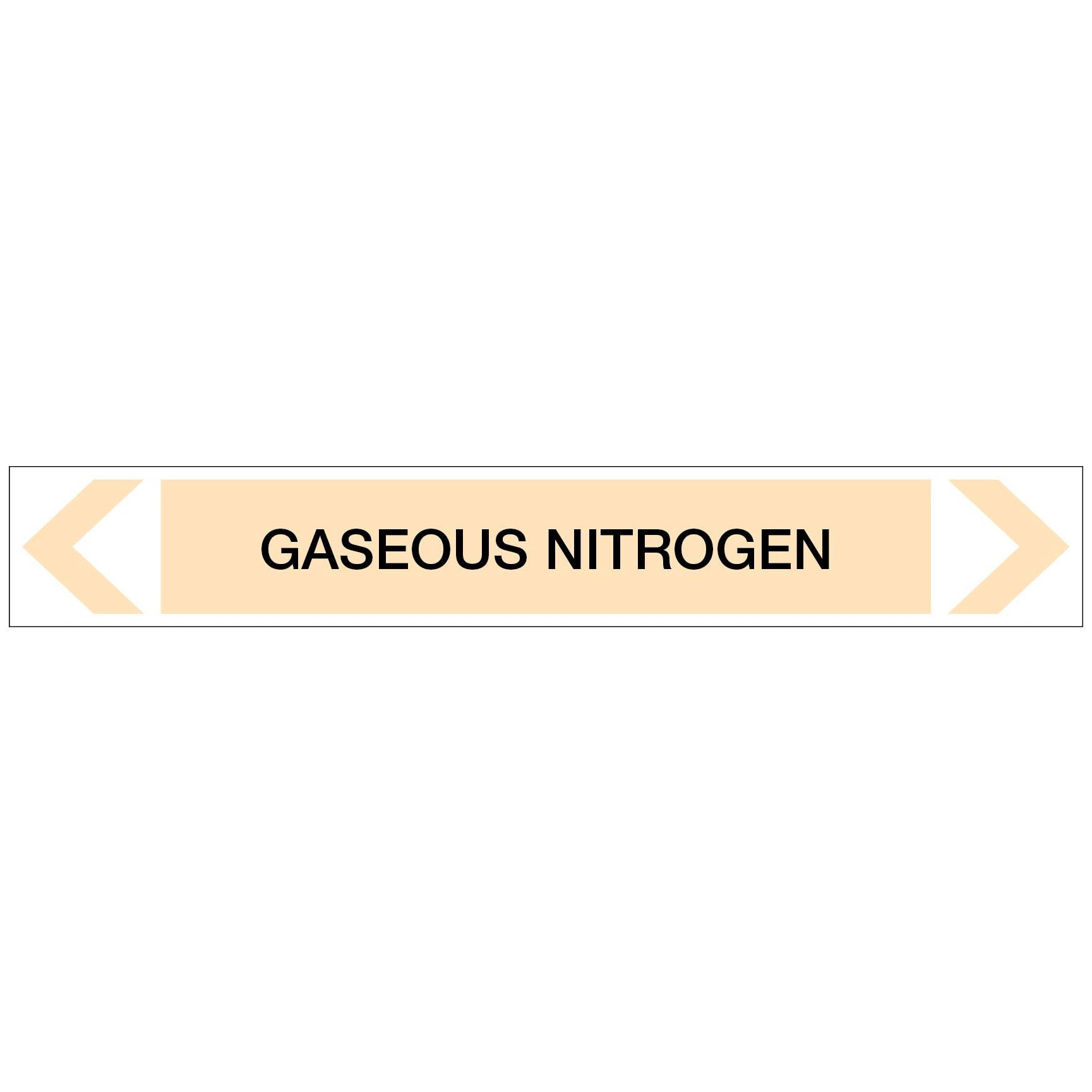 Gases - Gaseous Nitrogen - Pipe Marker Sticker - New Signs