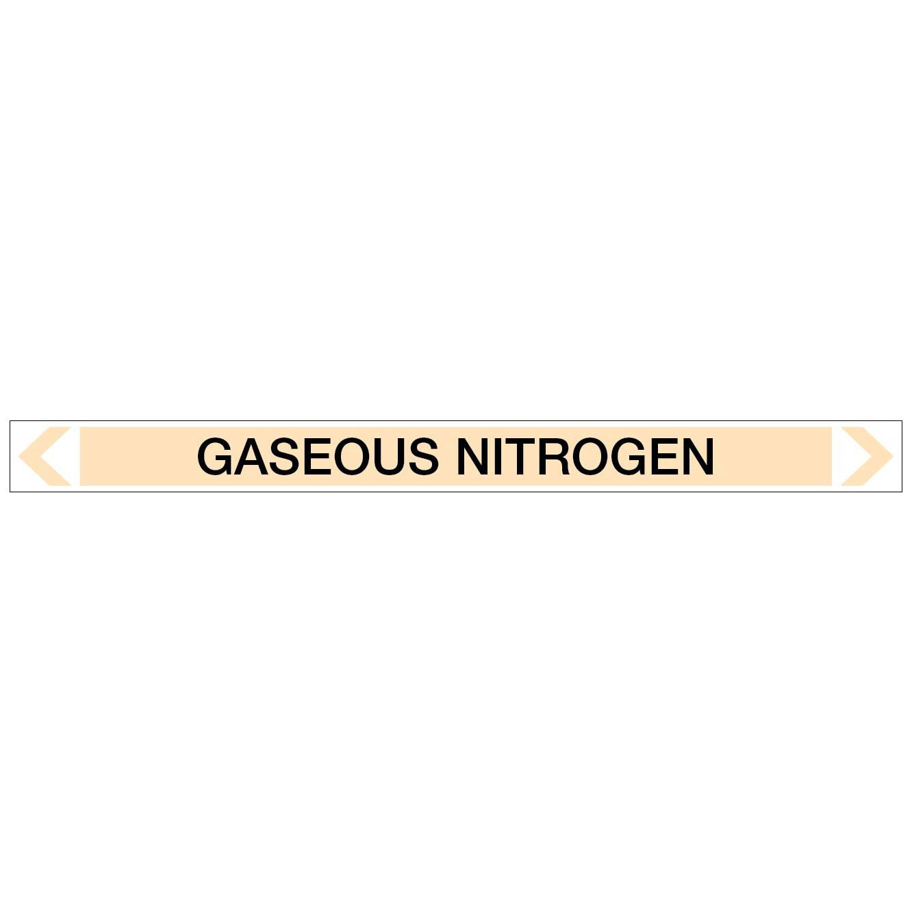 Gases - Gaseous Nitrogen - Pipe Marker Sticker - New Signs