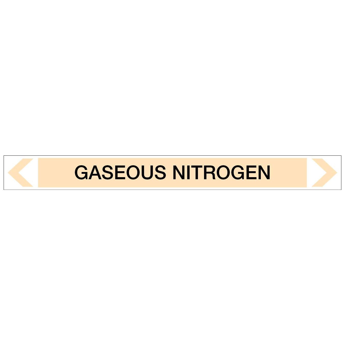 Gases - Gaseous Nitrogen - Pipe Marker Sticker - New Signs