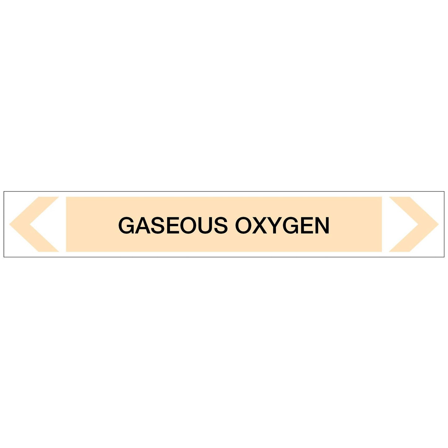 Gases - Gaseous Oxygen - Pipe Marker Sticker - New Signs