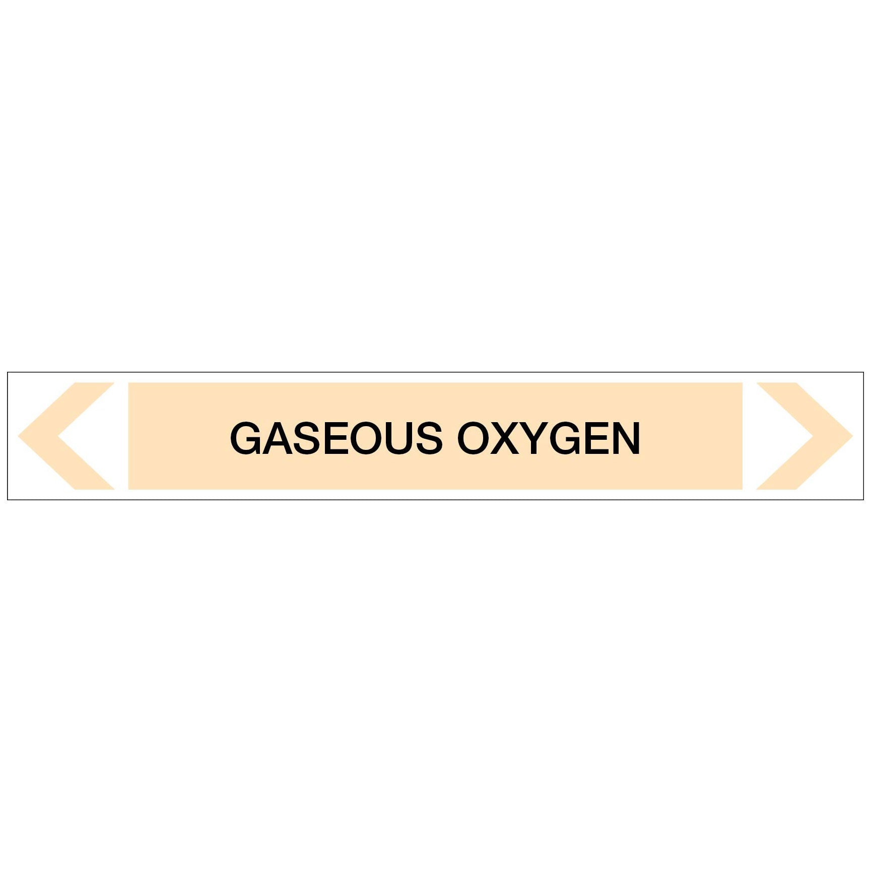 Gases - Gaseous Oxygen - Pipe Marker Sticker - New Signs