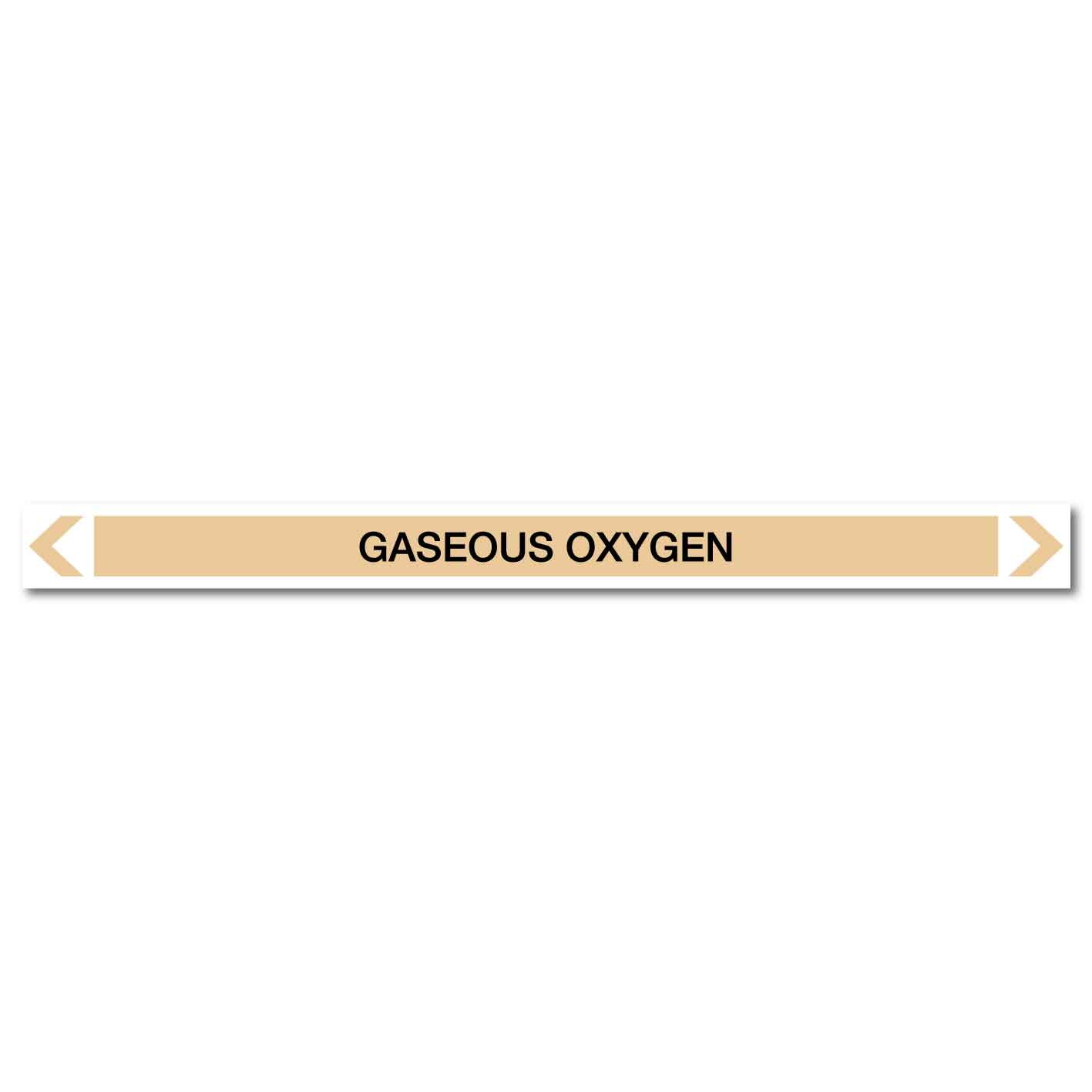 Gases - Gaseous Oxygen - Pipe Marker Sticker - New Signs