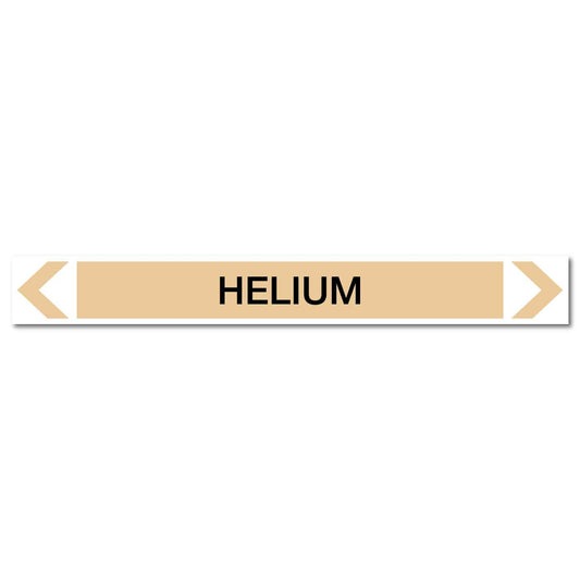 Gases - Helium - Pipe Marker Sticker - New Signs