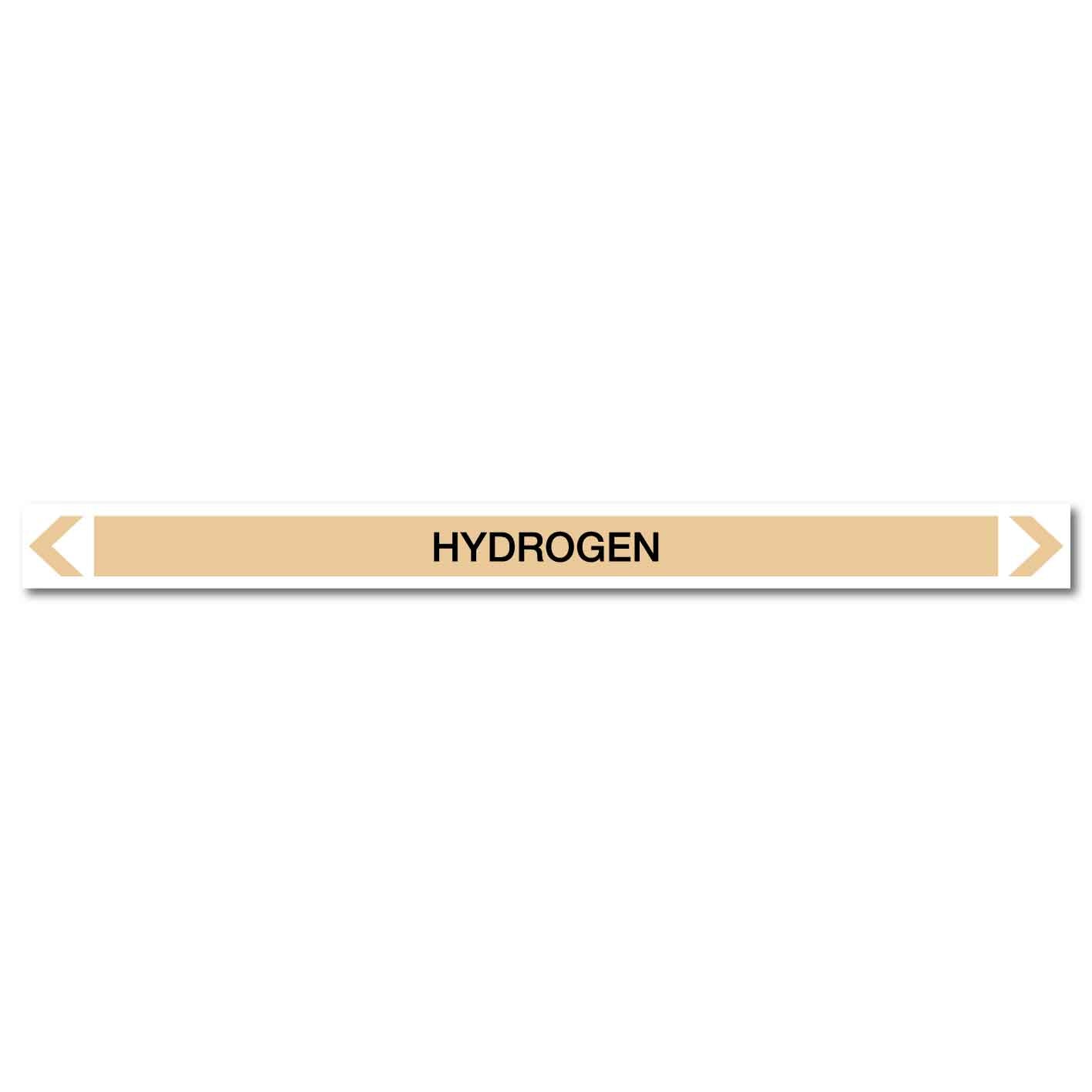 Gases - Hydrogen - Pipe Marker Sticker - New Signs