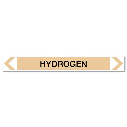 Gases - Hydrogen - Pipe Marker Sticker - New Signs
