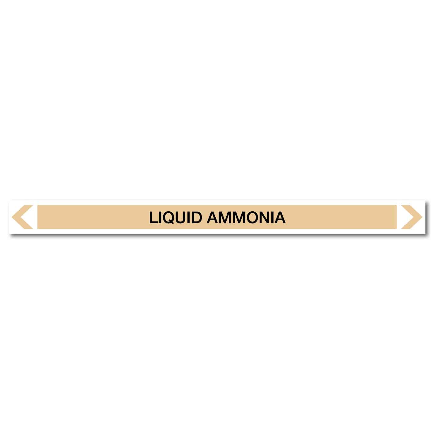 Gases - Liquid Ammonia - Pipe Marker Sticker - New Signs