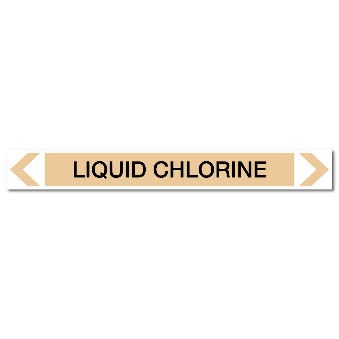 Gases - Liquid Chlorine - Pipe Marker Sticker - New Signs