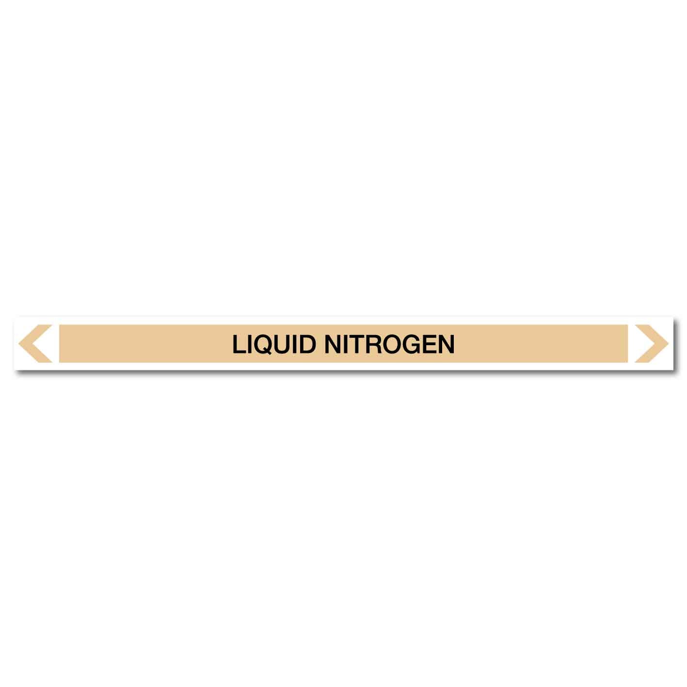 Gases - Liquid Nitrogen - Pipe Marker Sticker - New Signs