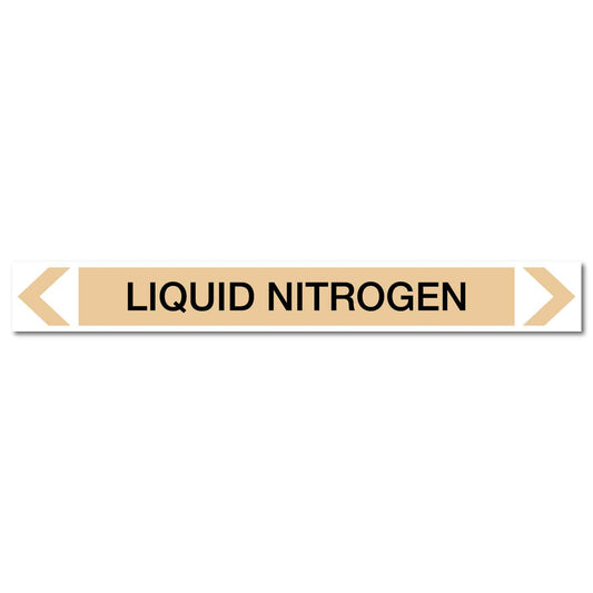Gases - Liquid Nitrogen - Pipe Marker Sticker - New Signs