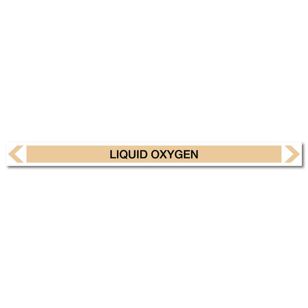 Gases - Liquid Oxygen - Pipe Marker Sticker – New Signs