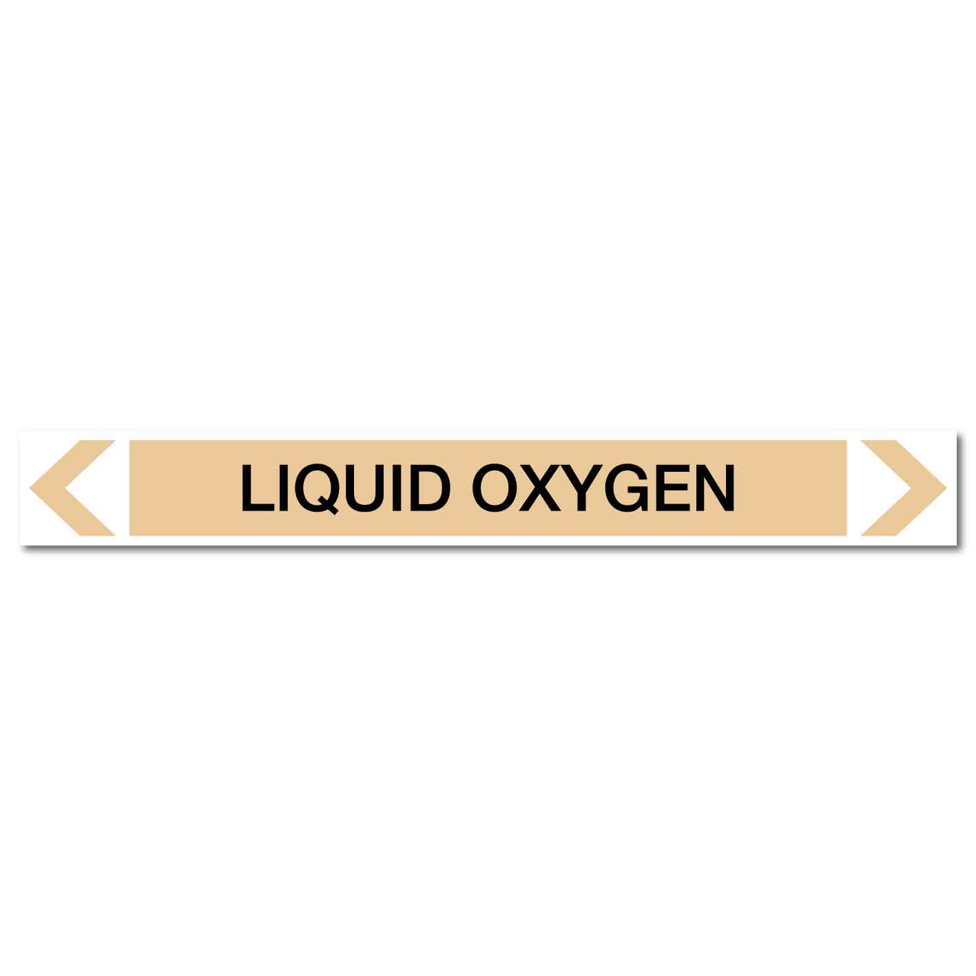 Gases - Liquid Oxygen - Pipe Marker Sticker - New Signs
