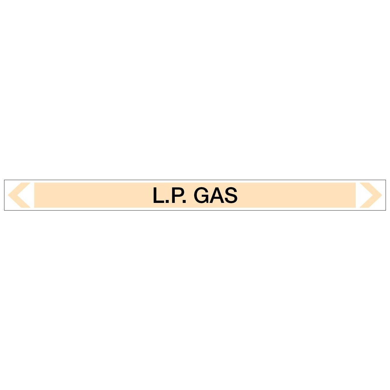 Gases - L.P. Gas - Pipe Marker Sticker - New Signs