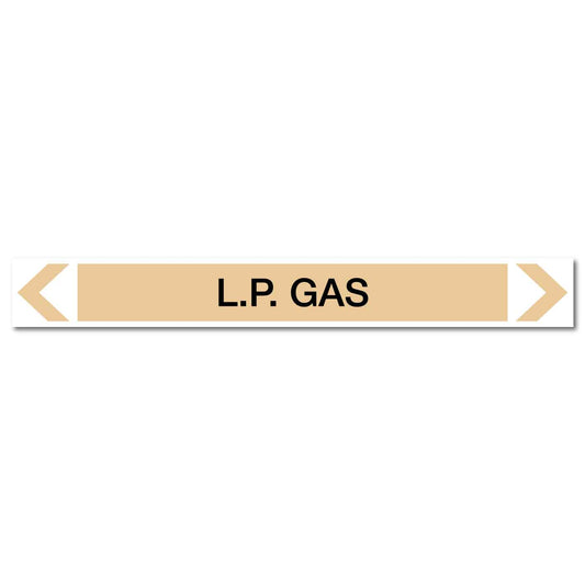 Gases - L.P. Gas - Pipe Marker Sticker - New Signs
