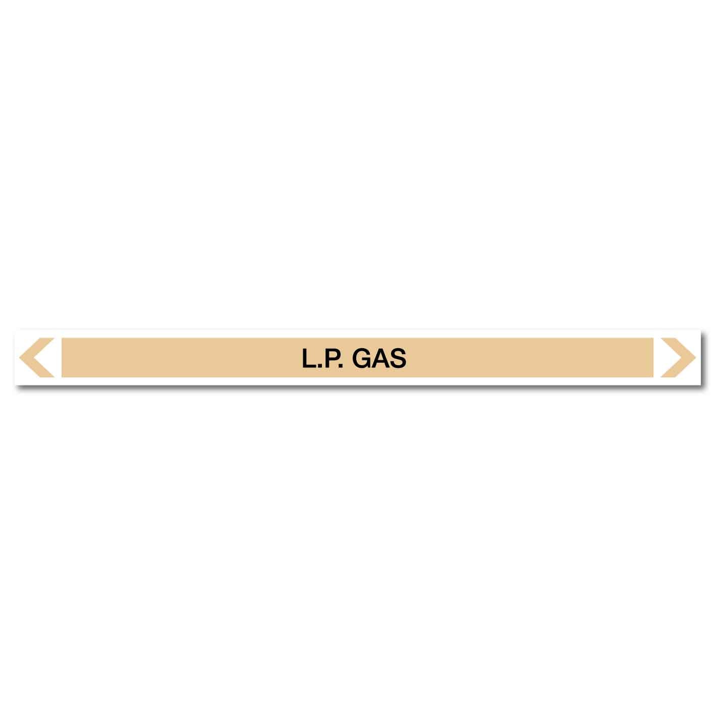Gases - L.P. Gas - Pipe Marker Sticker - New Signs