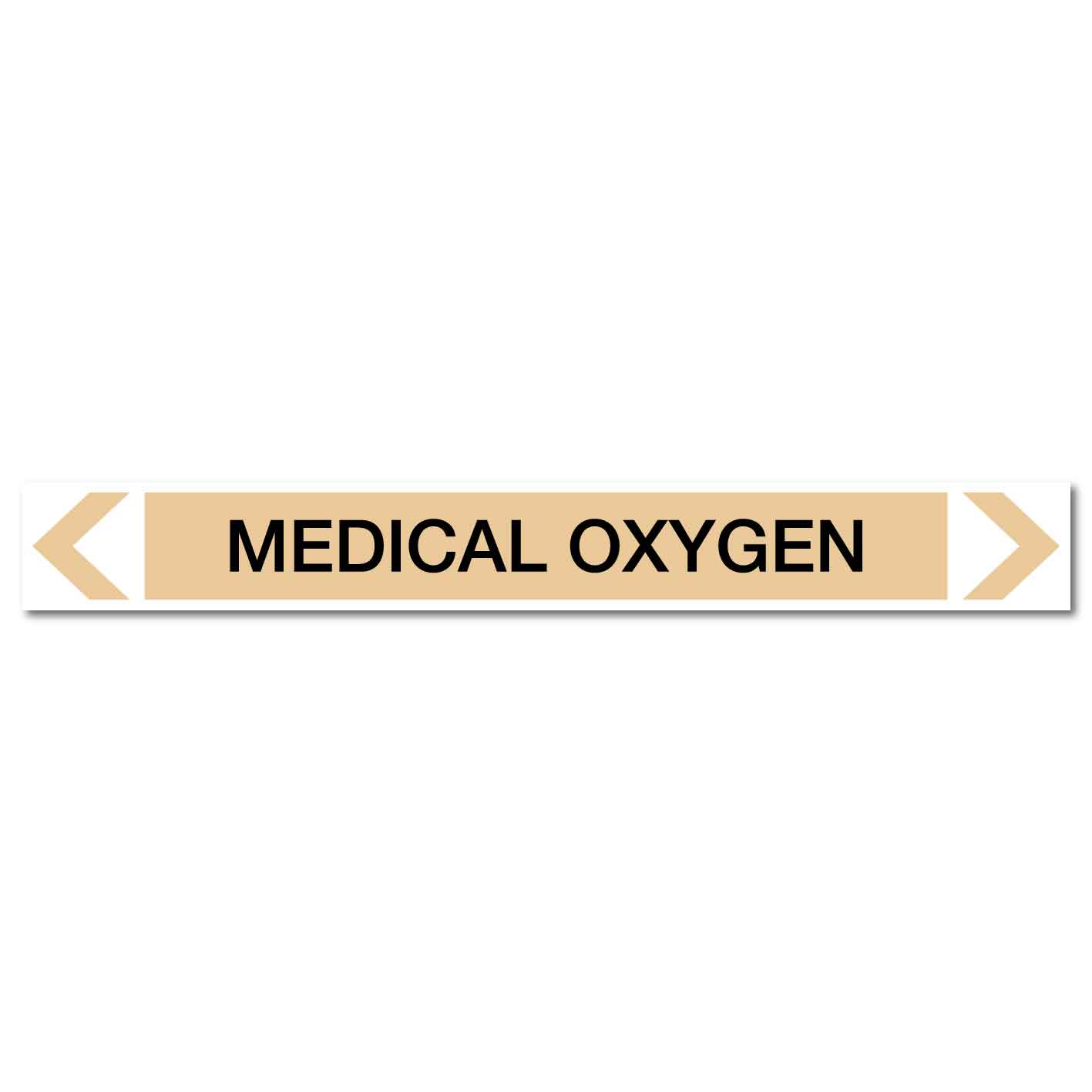 Gases - Medical Oxygen - Pipe Marker Sticker - New Signs
