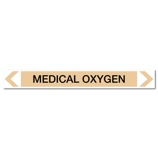 Gases - Medical Oxygen - Pipe Marker Sticker - New Signs