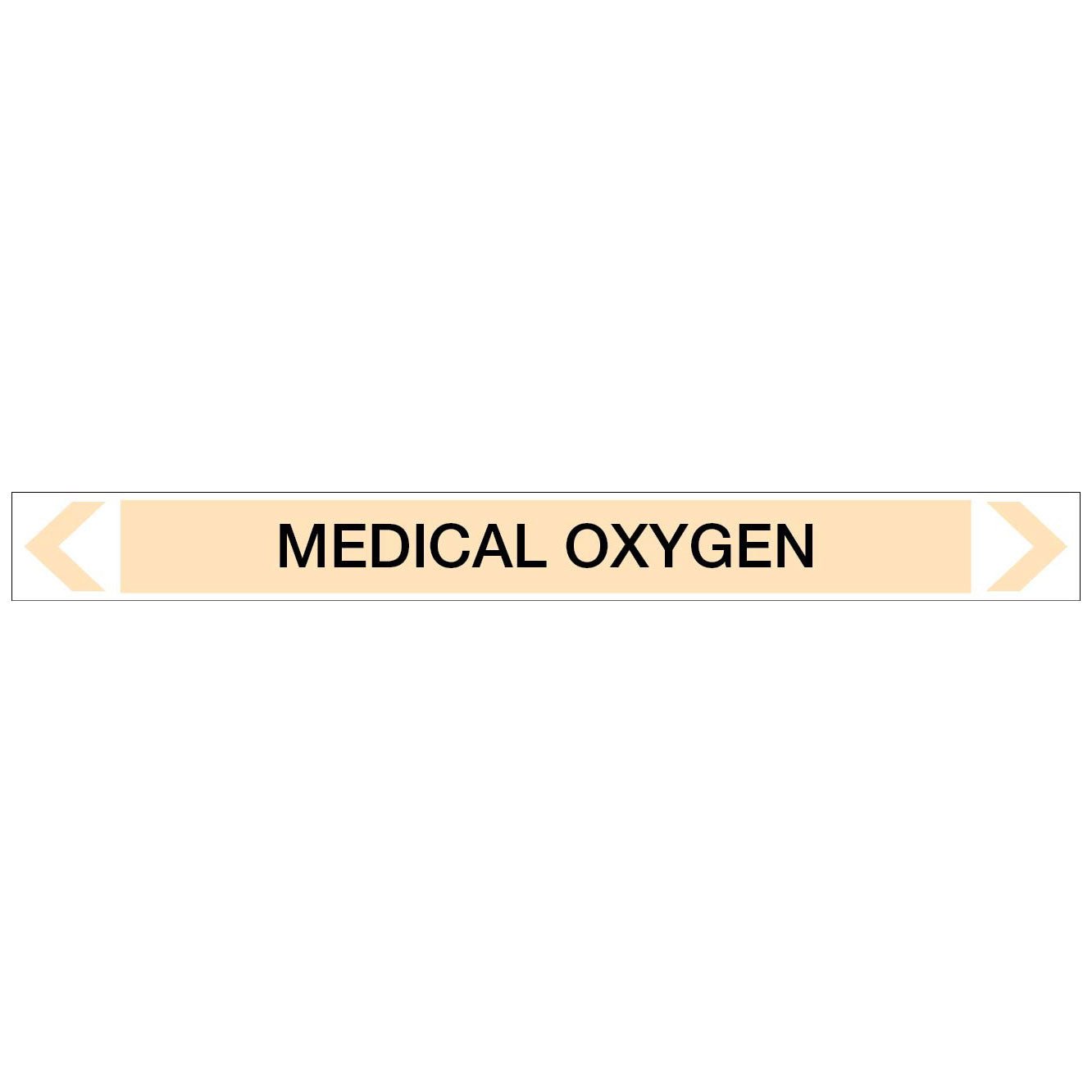 Gases - Medical Oxygen - Pipe Marker Sticker - New Signs