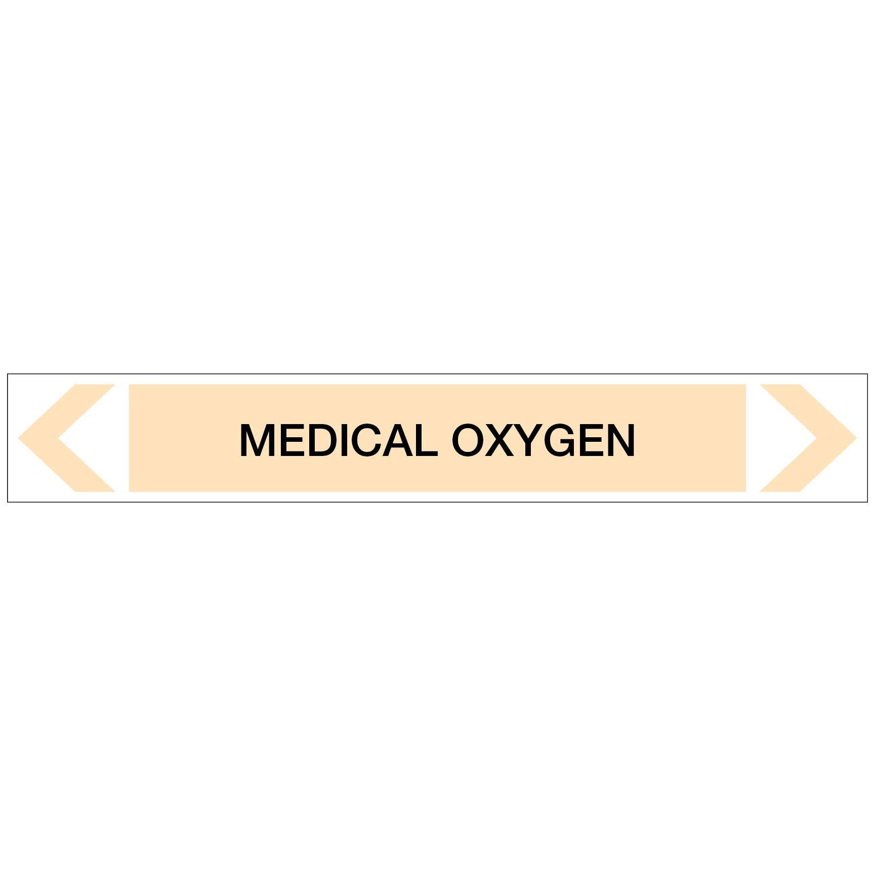 Gases - Medical Oxygen - Pipe Marker Sticker - New Signs