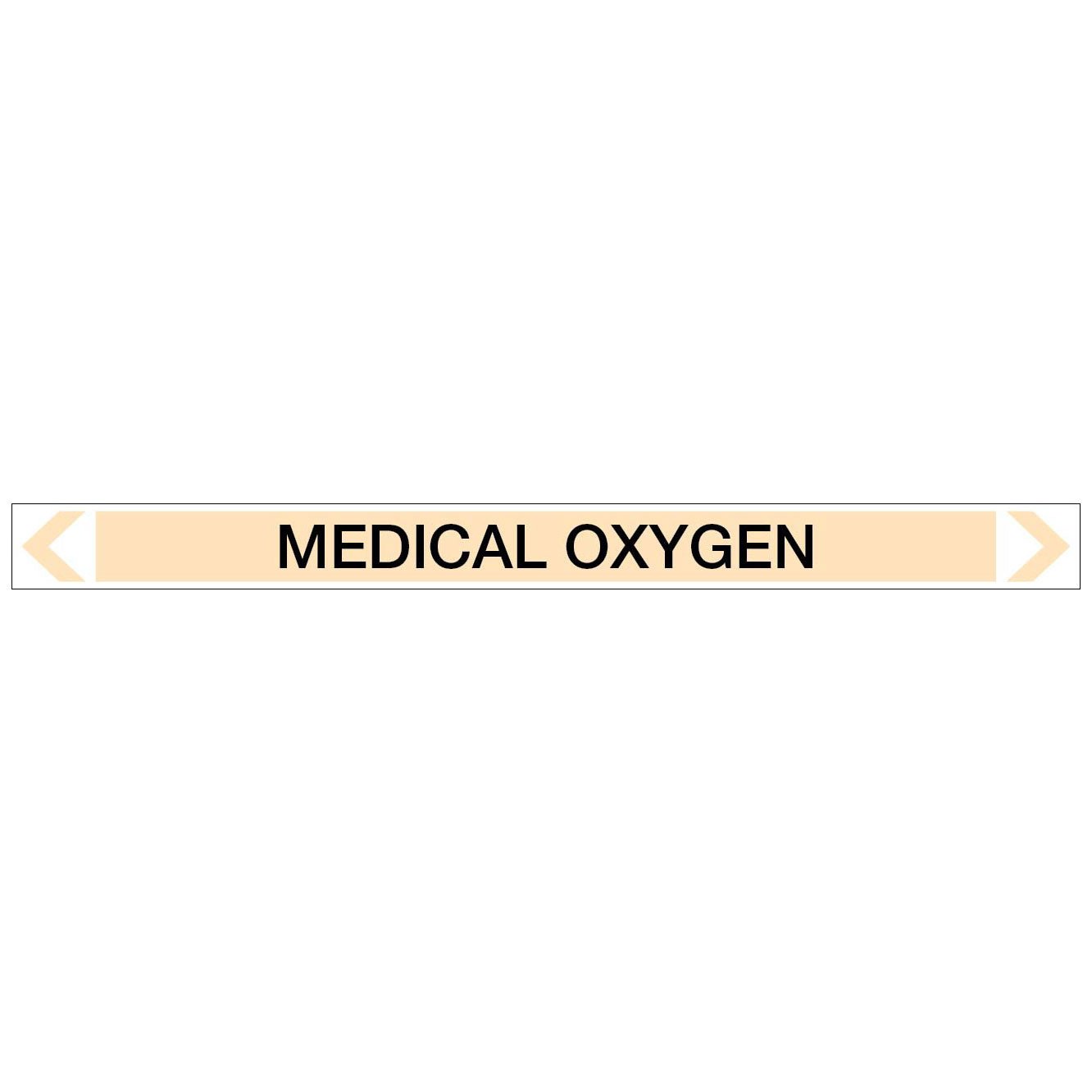 Gases - Medical Oxygen - Pipe Marker Sticker - New Signs