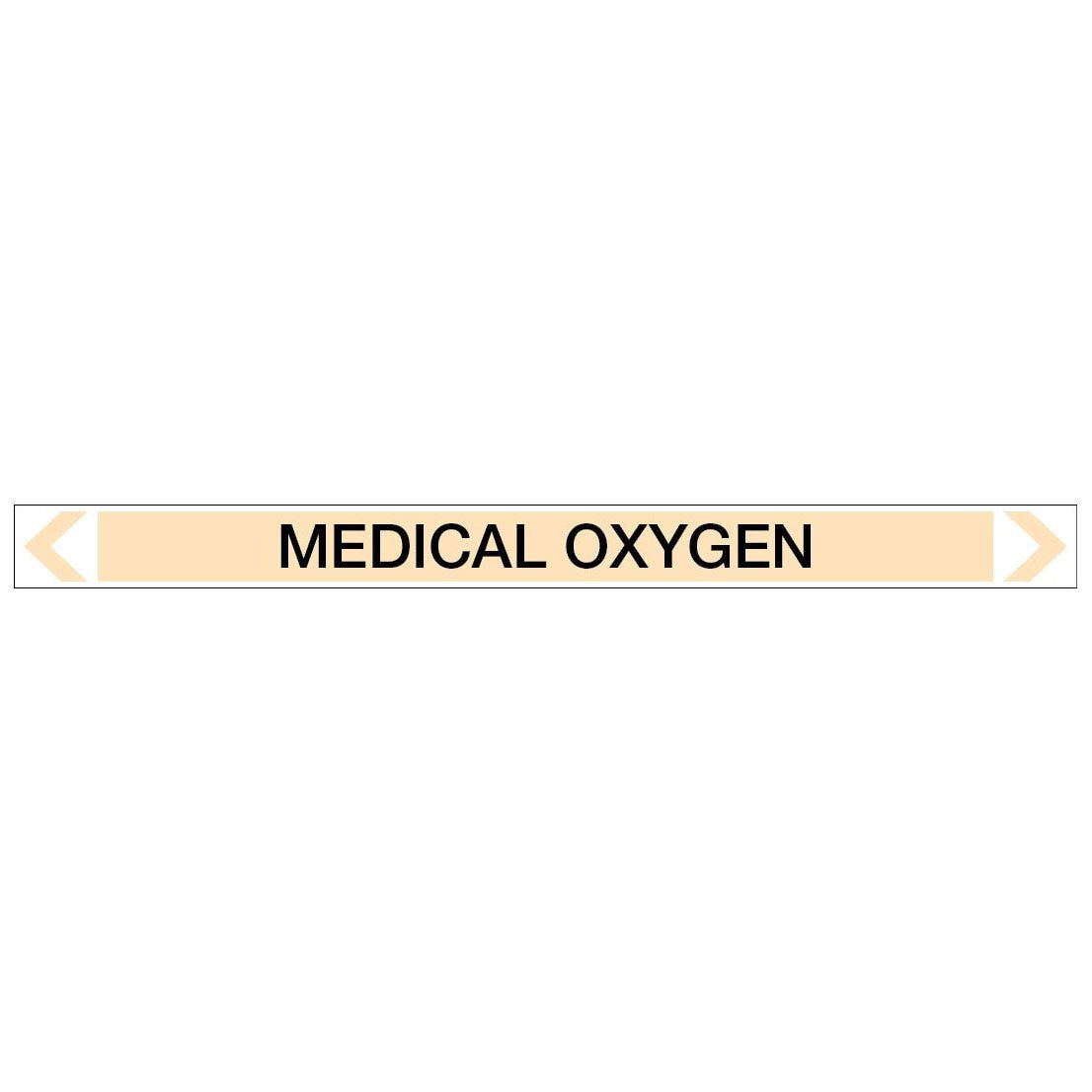 Gases - Medical Oxygen - Pipe Marker Sticker - New Signs