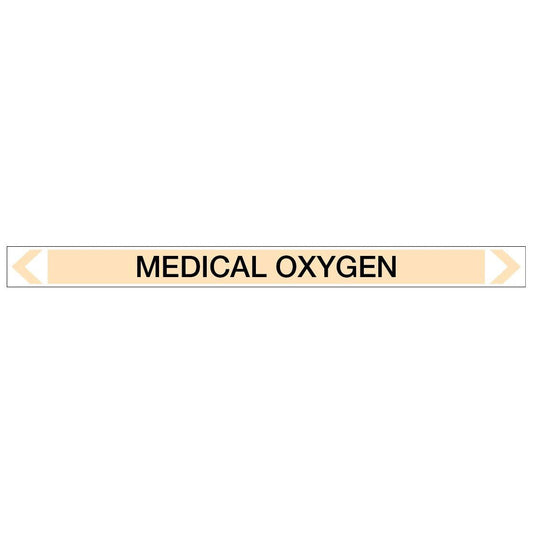 Gases - Medical Oxygen - Pipe Marker Sticker - New Signs