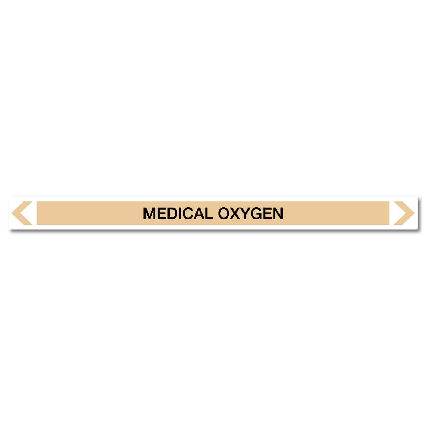Gases - Medical Oxygen - Pipe Marker Sticker - New Signs