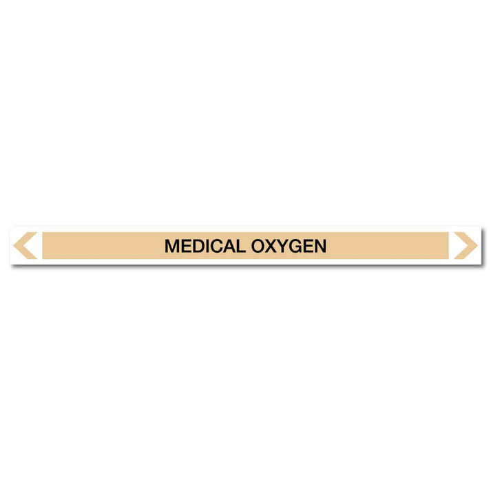 Gases - Medical Oxygen - Pipe Marker Sticker – New Signs