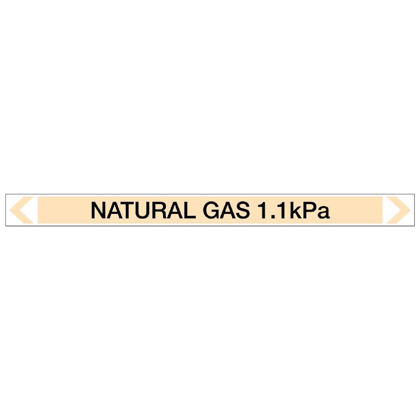 Gases - Natural Gas 1.1kPa - Pipe Marker Sticker - New Signs