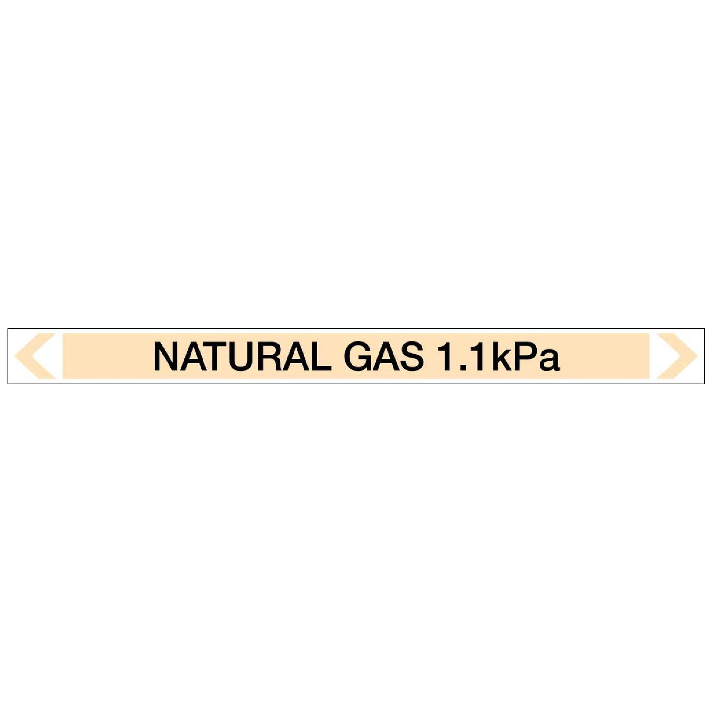 Gases - Natural Gas 1.1kPa - Pipe Marker Sticker - New Signs