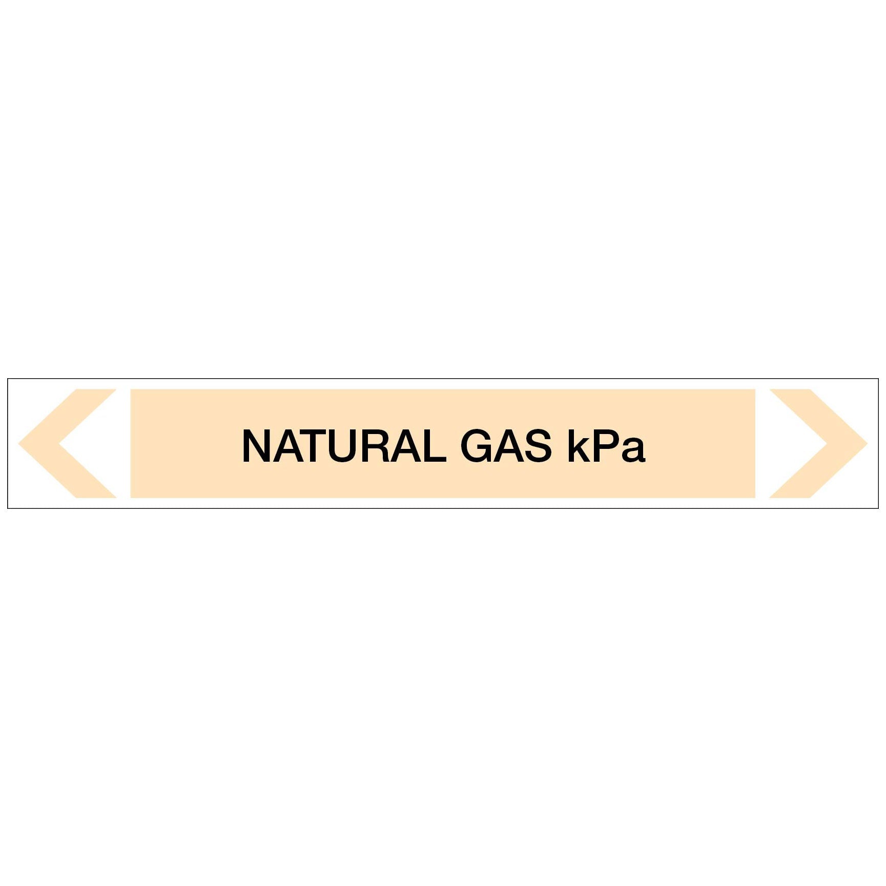 Gases - Natural Gas kPa - Pipe Marker Sticker - New Signs
