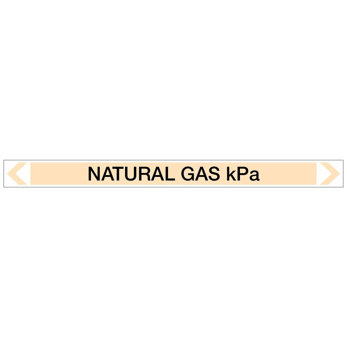 Gases - Natural Gas kPa - Pipe Marker Sticker - New Signs