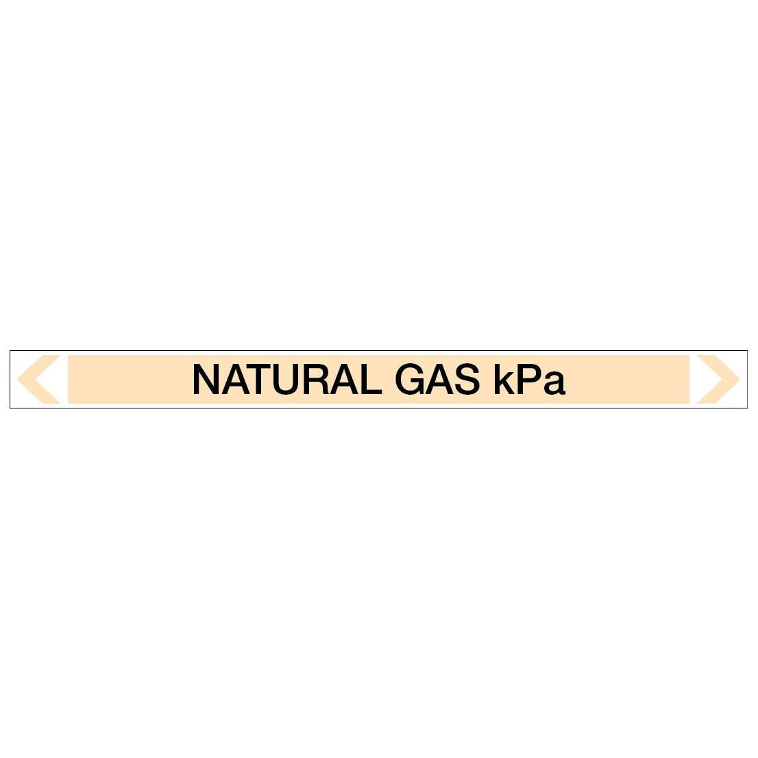 Gases - Natural Gas kPa - Pipe Marker Sticker - New Signs