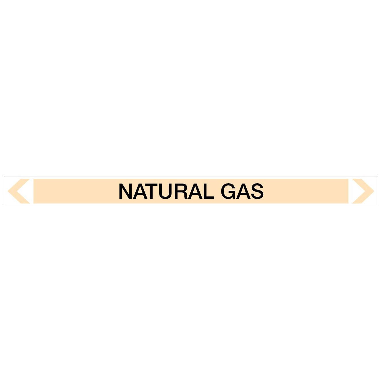 Gases - Natural Gas - Pipe Marker Sticker - New Signs