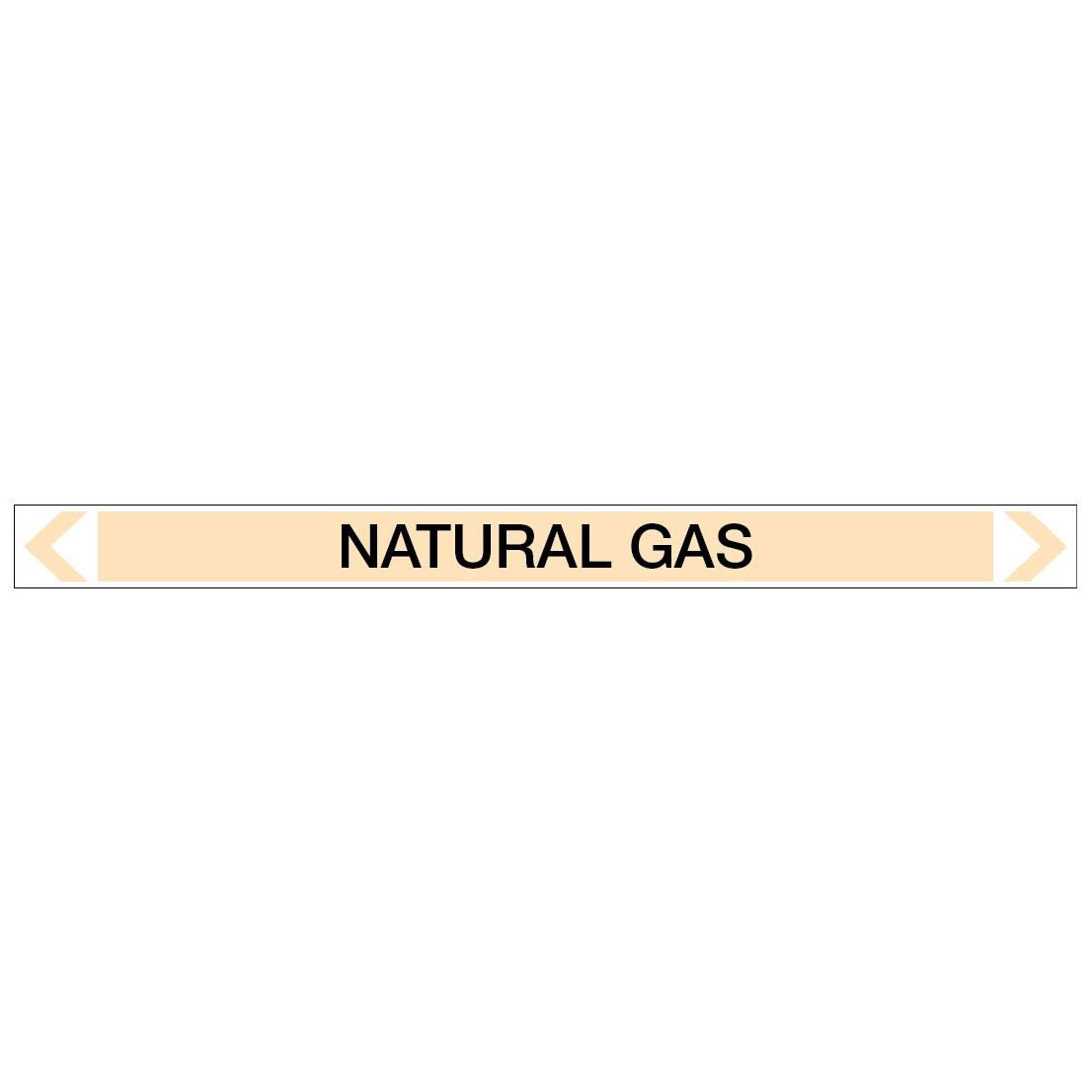 Gases - Natural Gas - Pipe Marker Sticker - New Signs